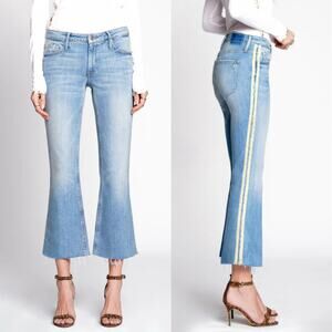 Black Orchid Vintage Rehab NWT Chrissy Kick Flare Racing Side Stripes Jeans